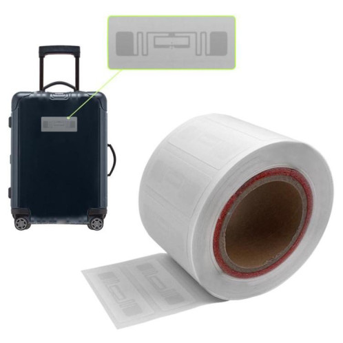 Étiquettes de bagages NFC autocollantes avec capteur intelligent, puce RF UHF RFID, taille : 74 x 22 mm SR95011746-06
